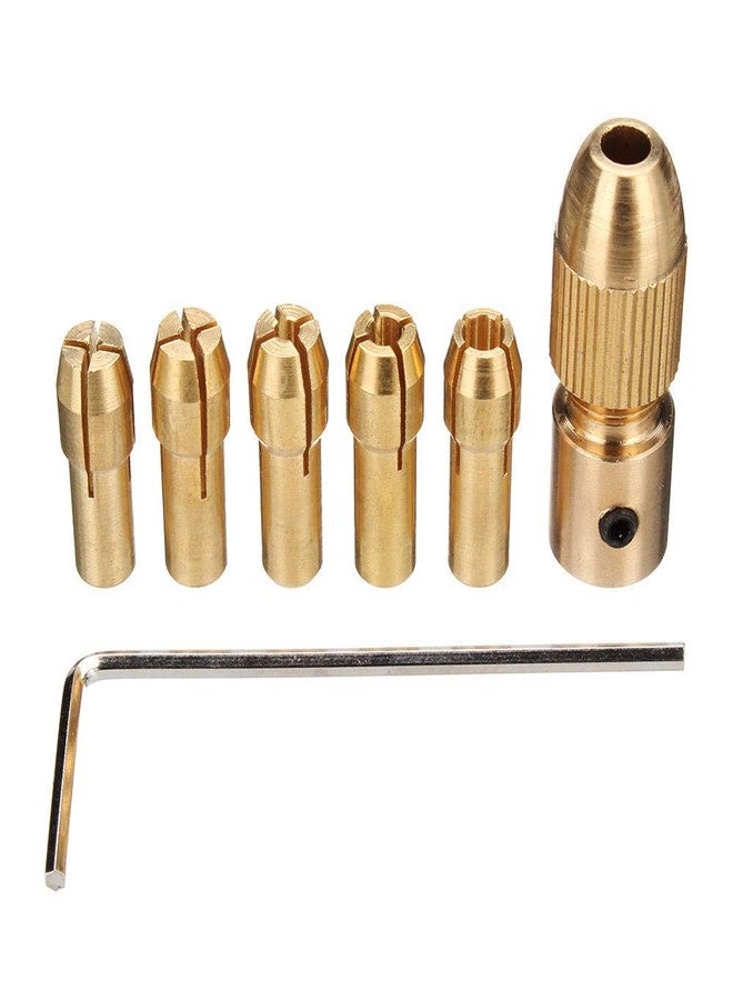 Khayl Brass Collet Set Bits Rotary with Screw | Tight and Secure Grip Bits and Tools (Set of 7 Pc, 0.5-3 mm) - Image 1